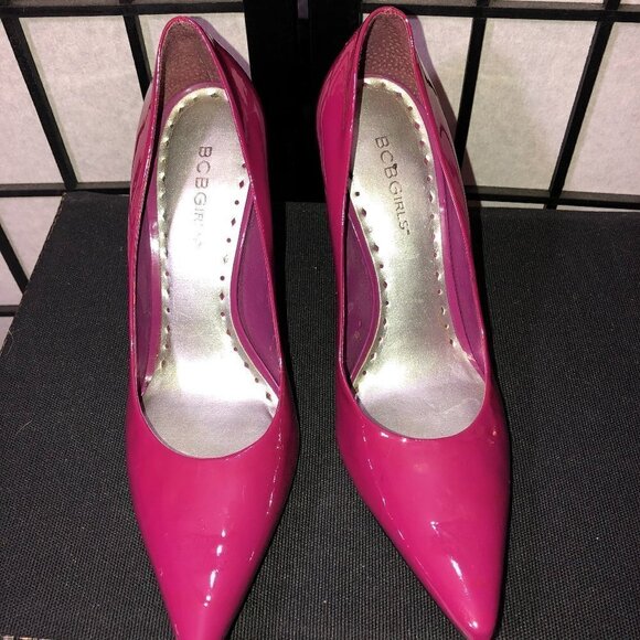 BCBGIRLS FUSCHIA POINTED TOE HEELS 7.5B - Picture 1 of 7